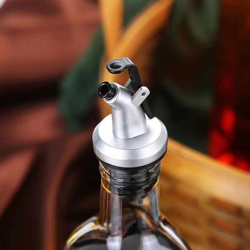 Sticlă de ulei de susan din sticlă pătrată, 500 ml, pentru ulei, sosuri și oțet