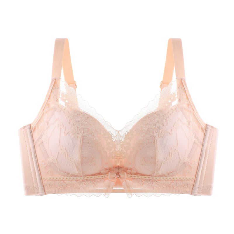 Sutien push-up pentru sâni mici, fixare strânsă, cupă 3/4, dantelă cu căptușire din bumbac, ridicare reglabilă