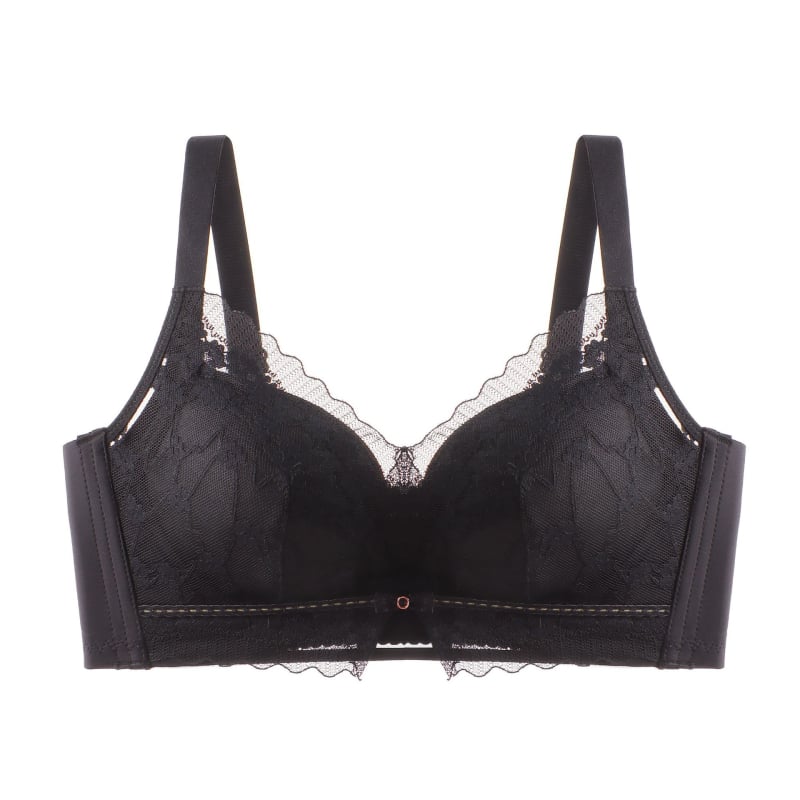 Sutien push-up pentru sâni mici, fixare strânsă, cupă 3/4, dantelă cu căptușire din bumbac, ridicare reglabilă