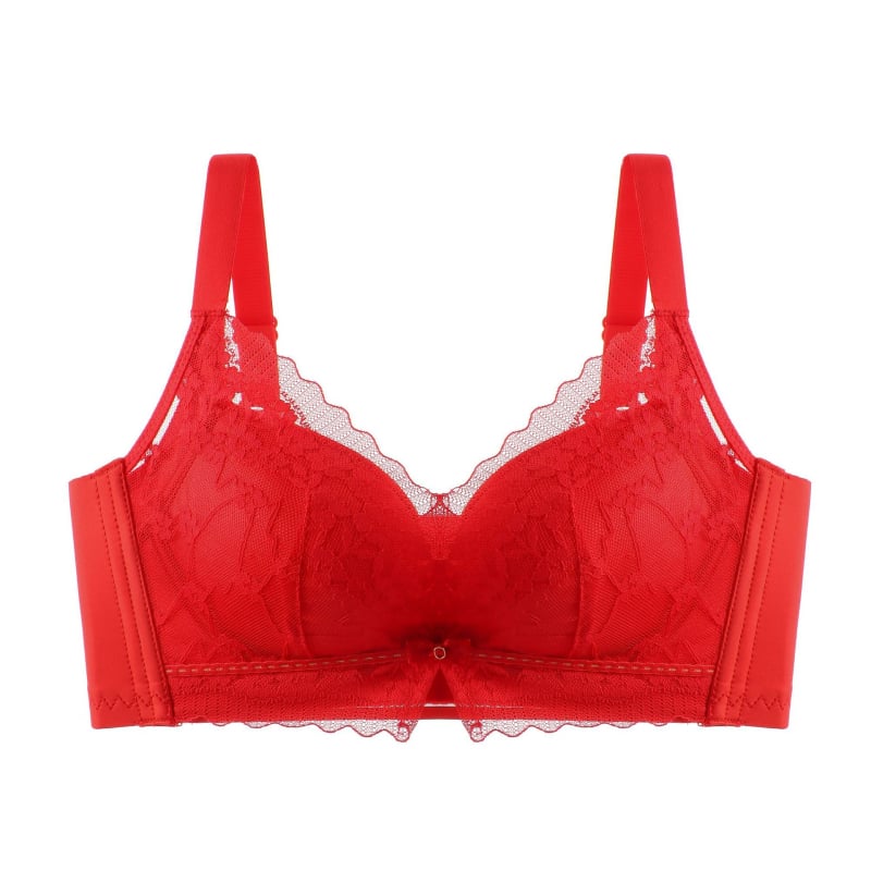 Sutien push-up pentru sâni mici, fixare strânsă, cupă 3/4, dantelă cu căptușire din bumbac, ridicare reglabilă