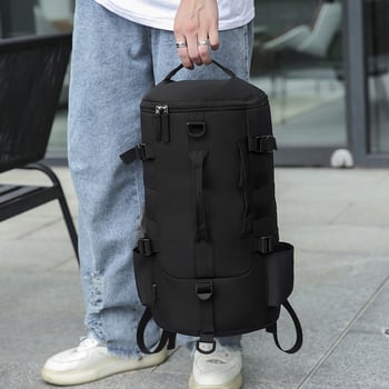 Rucsac de pescuit cu capacitate mare, husă cilindrică pentru undițe, rucsac outdoor multifuncțional pentru echipament de pescuit
