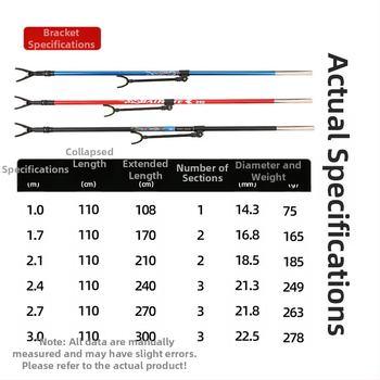 Stojan na rybárske prúty z uhlíkových vlákien s kolíkom do zeme, ultraľahký, 2,1 m, skladací, otáčanie vo viacerých smeroch