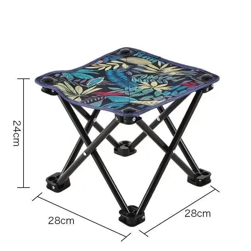 Scaun pliat de exterior, taburet mic pentru camping, pescuit și schițe pe plajă