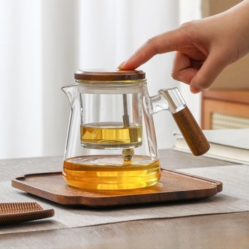 Ceainic din sticlă cu separare ceai-apă, filtrare, ceașcă de infuzie magnetică, set Kung Fu pentru ceai