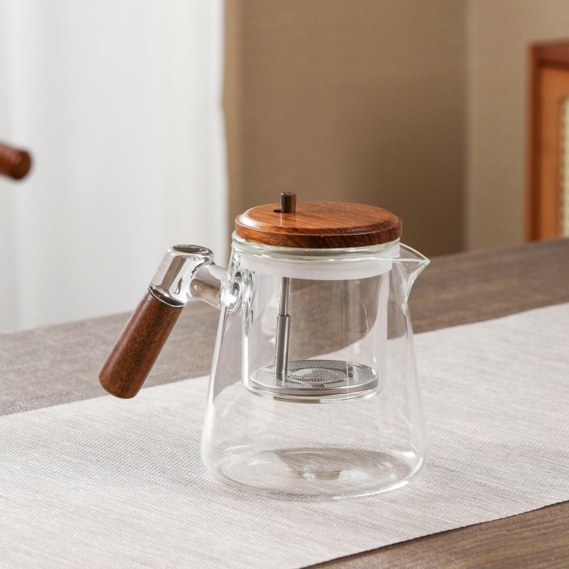 Ceainic din sticlă cu separare ceai-apă, filtrare, ceașcă de infuzie magnetică, set Kung Fu pentru ceai