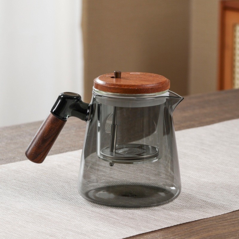 Ceainic din sticlă cu separare ceai-apă, filtrare, ceașcă de infuzie magnetică, set Kung Fu pentru ceai