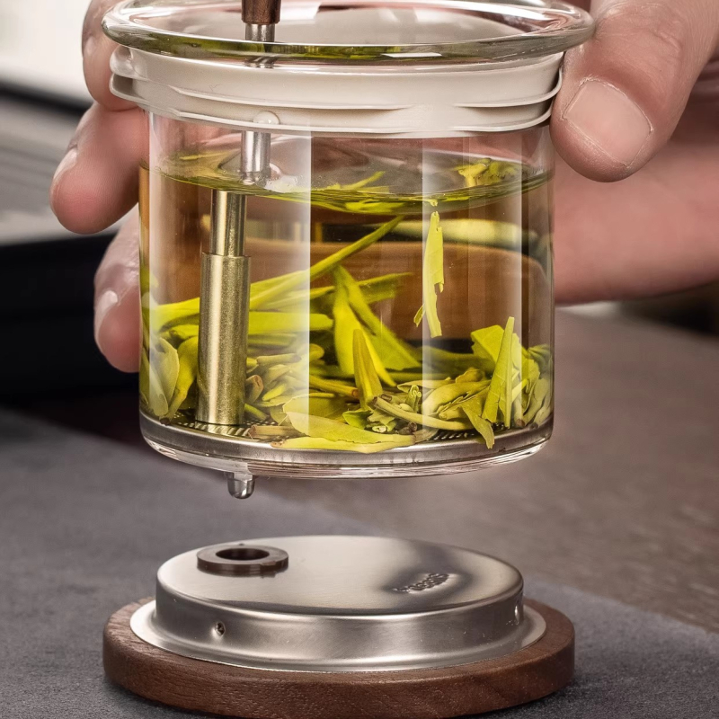 Ceainic din sticlă cu separare ceai-apă, filtrare, ceașcă de infuzie magnetică, set Kung Fu pentru ceai