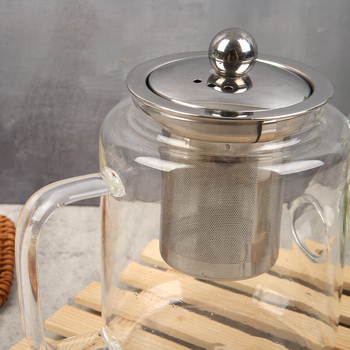 Ceainic din sticlă rezistentă la temperaturi înalte, cu separare ceai-apă, 600 ml, pentru uz casnic, design modern și elegant, potrivit pentru fierberea ceaiului pe flacără directă