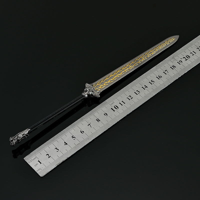 Jiutianjian 22 cm Sabie din metal, ornament decorativ