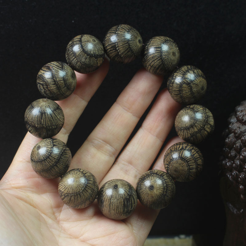 Brățară Buddha din lemn Hawkeye, 20mm, unisex, bijuterii din lemn etnic