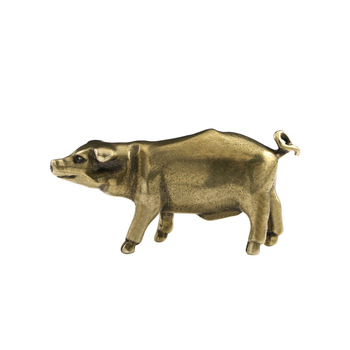 Purcel din alamă solid, animal de ceai pentru birou, decor de masă, zodie Porc, cadou pentru anul nașterii