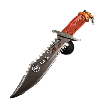 Model metalic de armă pentru luptă la apropiere, lamă grea de 22 cm, decor pentru birou, recuzită cosplay