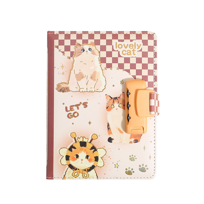 Jurnal cu lacăt pentru animal de companie drăguț, pagini colorate