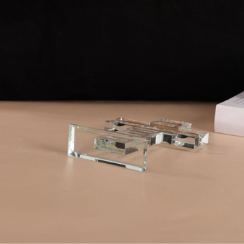 Decorativ cristal transparent, artistic pentru sufragerie și birou