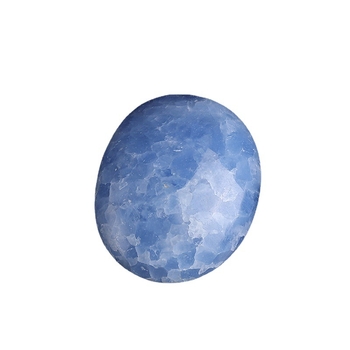 Ornament oval de mână din lapis lazuli natural, piatră lustruită