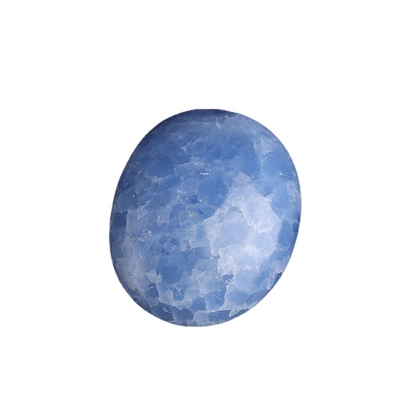 Ornament oval de mână din lapis lazuli natural, piatră lustruită