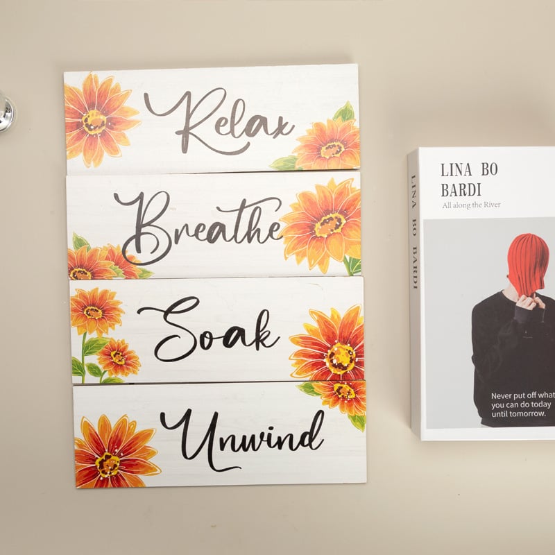 Semn decorativ din lemn personalizat, stil pastoral, pentru perete
