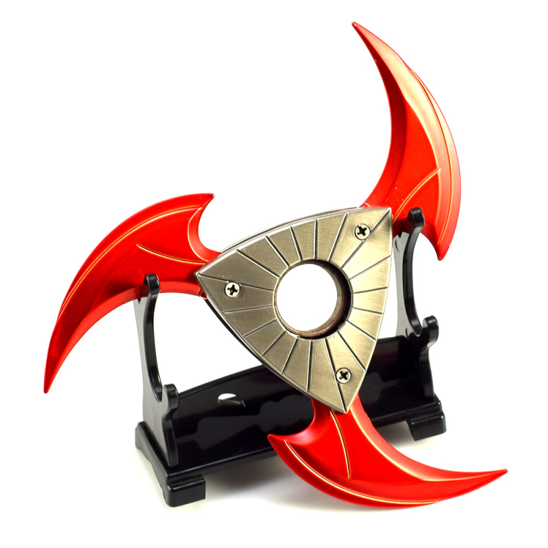 Demon roșu: darturi pliabile, 10 cm, figură decorativă din metal – model de armă pentru jocuri anime