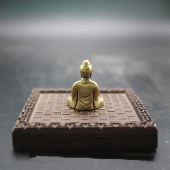 Statuetă Buddha Shakyamuni din alamă, decor de birou Feng Shui