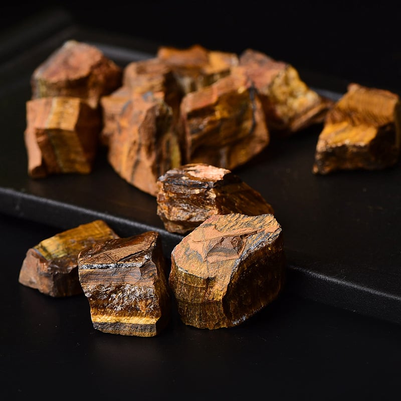 Piatră brută naturală – ochi de tigru, pentru aromaterapie și ornament mineral