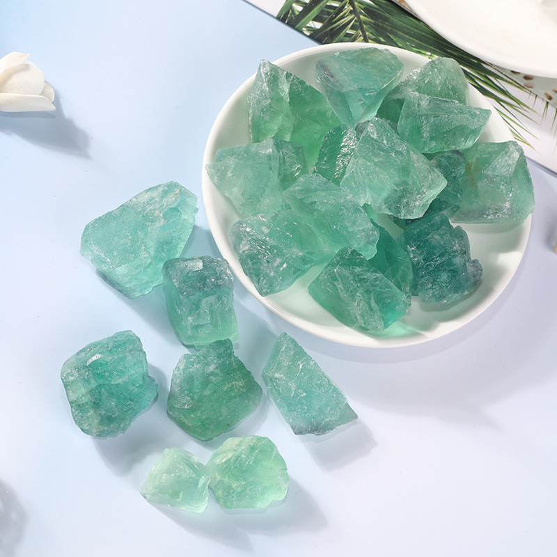 Fluorit verde natural, piatră difuzor pentru aromaterapie fără flacără pentru acvarii și decor de casă, mostră de cristal