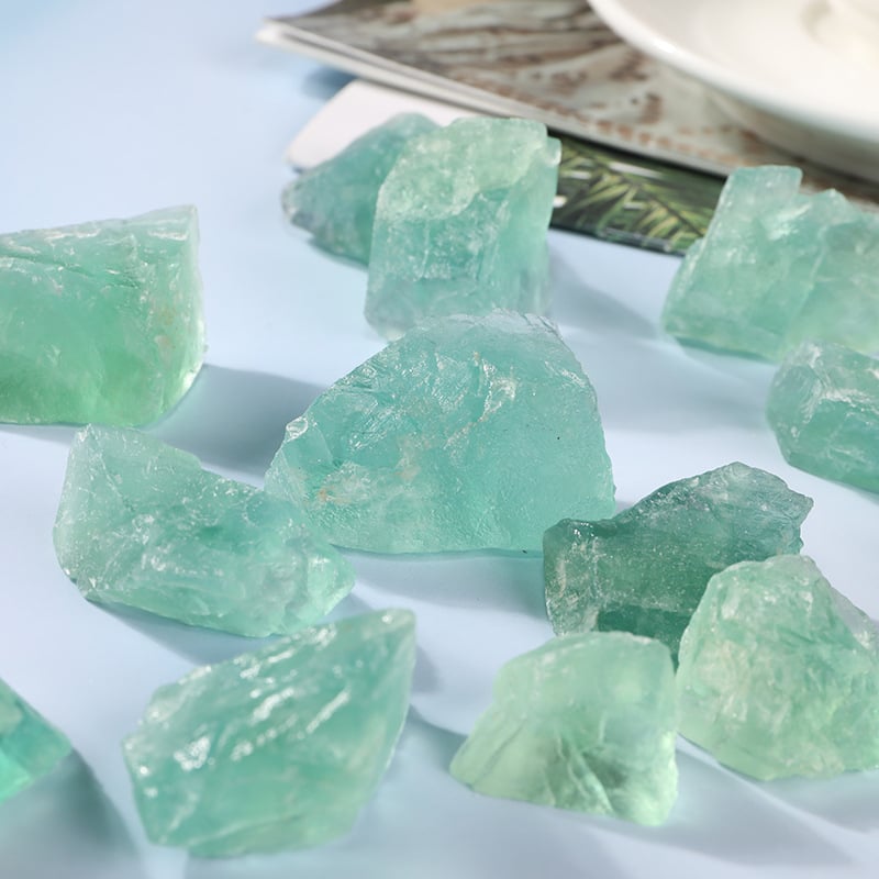 Fluorit verde natural, piatră difuzor pentru aromaterapie fără flacără pentru acvarii și decor de casă, mostră de cristal
