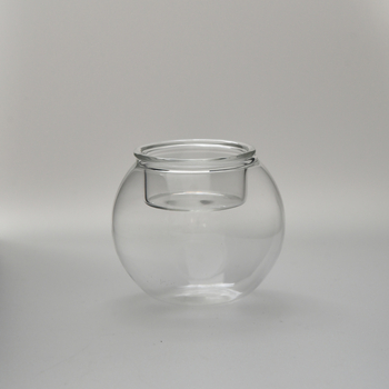 Suport transparent din sticlă borosilicat pentru lumânări aromatice, cu capac protector împotriva prafului, decor modern pentru casă