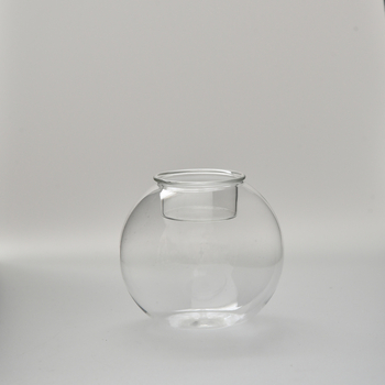 Suport transparent din sticlă borosilicat pentru lumânări aromatice, cu capac protector împotriva prafului, decor modern pentru casă
