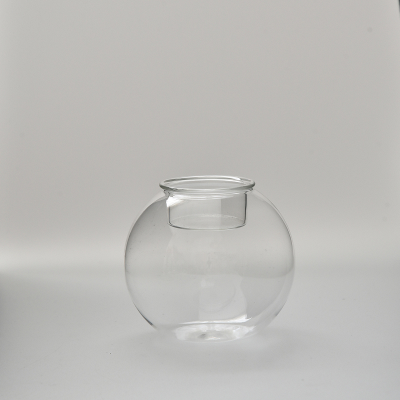 Suport transparent din sticlă borosilicat pentru lumânări aromatice, cu capac protector împotriva prafului, decor modern pentru casă
