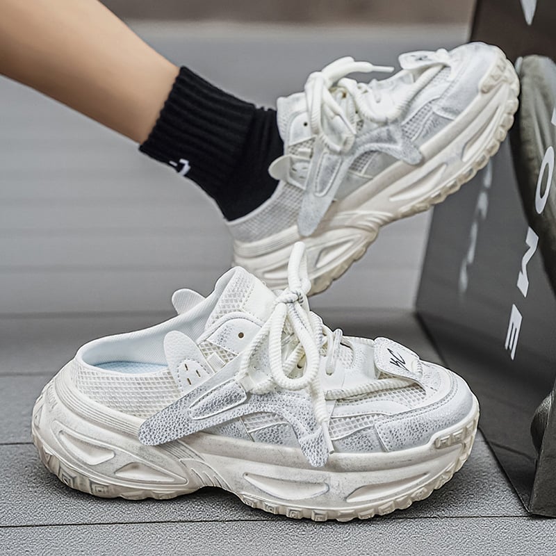 Pantofi sport de bărbați cu platformă, talpă groasă, ușori, design color-block, casual pentru primăvară-vară-toamnă