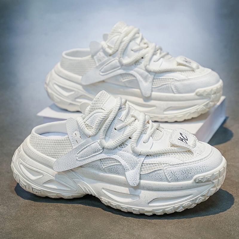 Pantofi sport de bărbați cu platformă, talpă groasă, ușori, design color-block, casual pentru primăvară-vară-toamnă