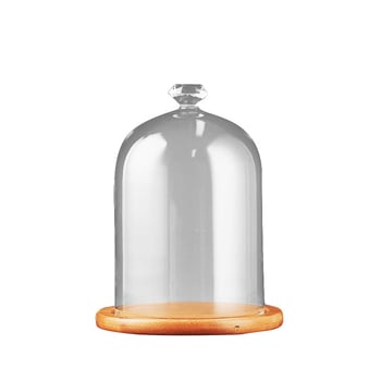 Capac pentru cocktail molecular cu fum, cu bază, din sticlă transparentă