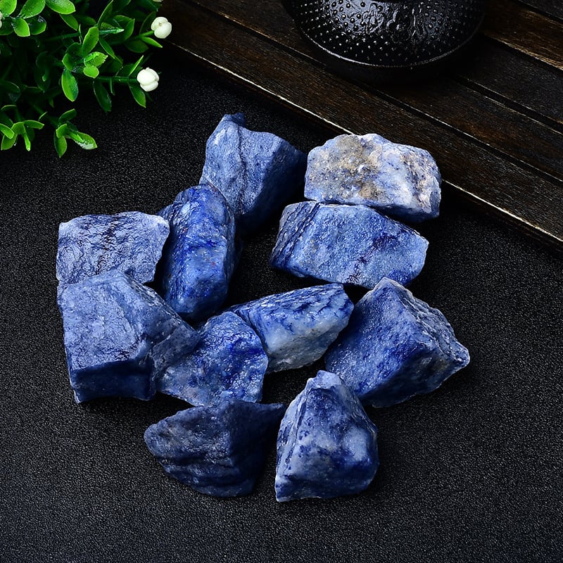 Aventurin albastru – piatră brută pentru difuzor/aromaterapie, decor cristal pentru casă și birou