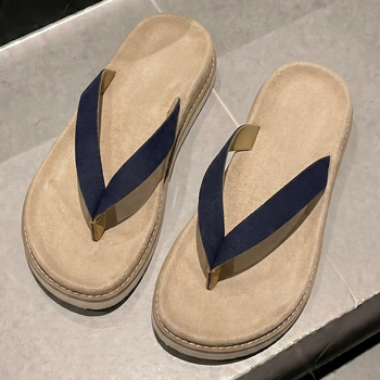 Muške japanke u stilu Old Money, ljeto 2026, protuklizne, sandale za plažu od mekane velur kože