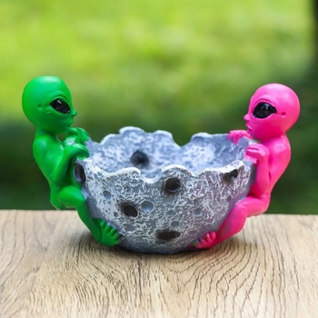 Scrumieră de țigări cu temă extraterestră, design creativ din rășină pentru decorul casei, durabil