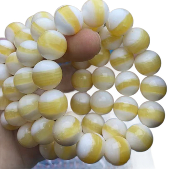 Brățară mala cu 108 mărgele Buddha, jad și scoică aurie, unisex, pietre naturale, cu ușoare imperfecțiuni