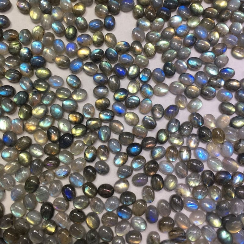 Labradorit oval bezel pentru inel, 8×10 mm, piatră semi-finisă, piatră naturală pentru încrustare