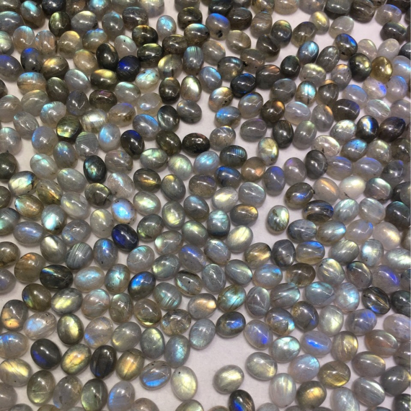 Labradorit oval bezel pentru inel, 8×10 mm, piatră semi-finisă, piatră naturală pentru încrustare