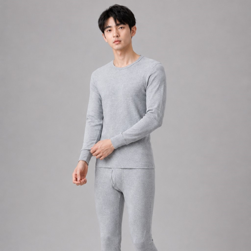 A-klasa unisex set tankog pamuka za jesen/zimu, top i hlače, 7A antibakterijski, topao, velika veličina