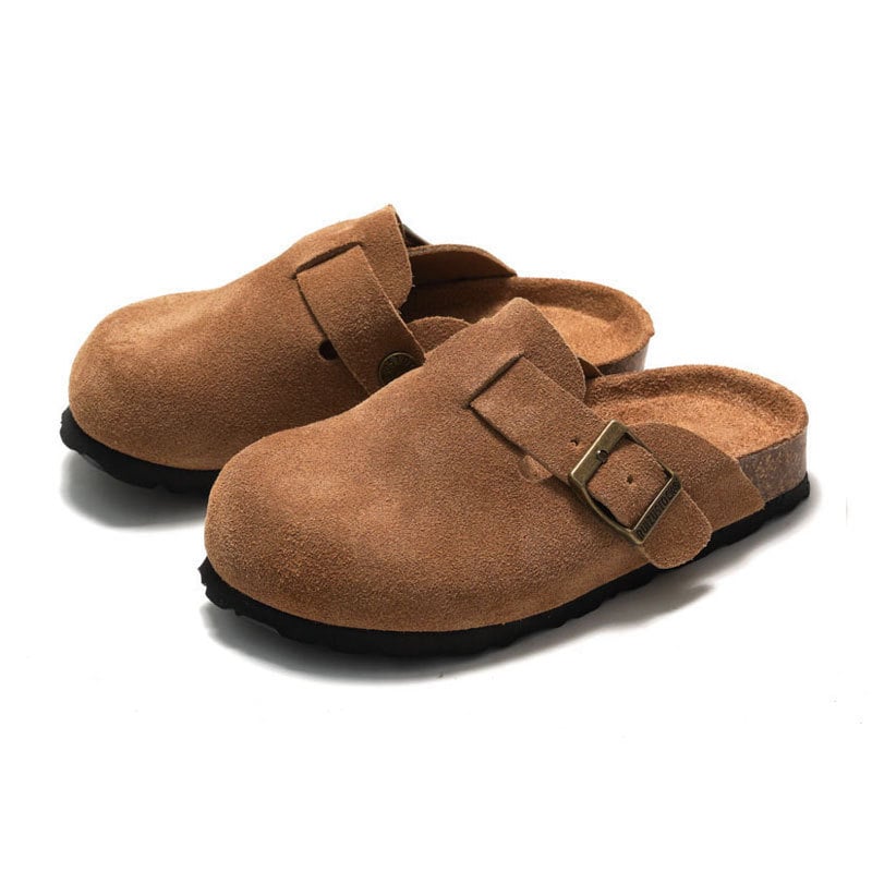 Ruizustock Papuci pentru copii din plută, piele naturală, toamnă-iarnă, vârf închis, pentru băieți și fete