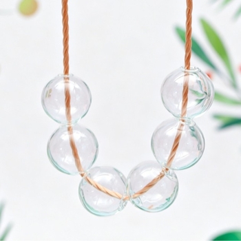 Poklopac od staklene kugle s dva otvora, prozirno borosilikatno staklo, za DIY ukrase, 8-25 mm