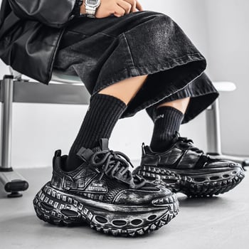 Adidași casual pentru bărbați cu talpă groasă, modă originală de nișă