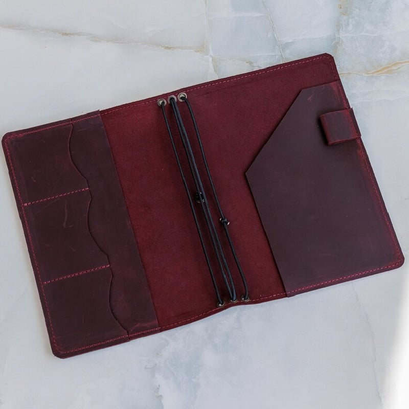 Husă de notebook din piele Crazy Horse, vintage, detașabilă, protecție pentru carte, praf și apă