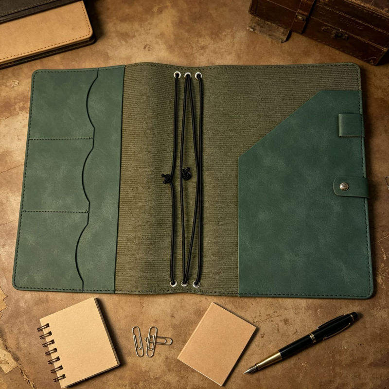 Husă de notebook din piele Crazy Horse, vintage, detașabilă, protecție pentru carte, praf și apă