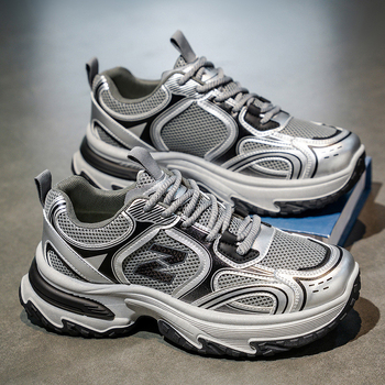 Pantofi sport casual pentru bărbați, dad sneakers cu plasă respirabilă și talpă groasă