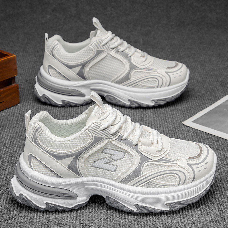Pantofi sport casual pentru bărbați, dad sneakers cu plasă respirabilă și talpă groasă
