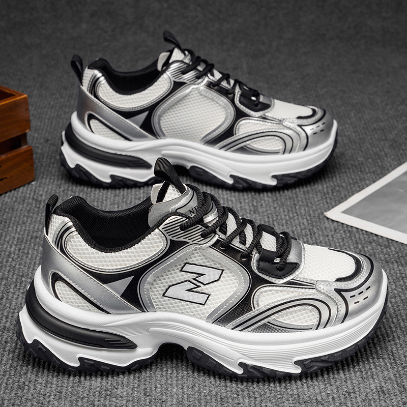 Pantofi sport casual pentru bărbați, dad sneakers cu plasă respirabilă și talpă groasă