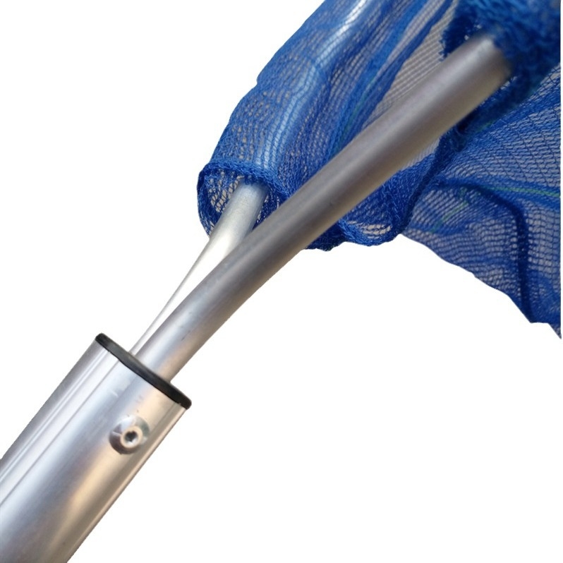 Plasă de pescuit din aliaj de aluminiu, cu corp monobloc și mâner ultra-scurt, pentru pescuit pe gheață și în curent