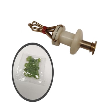 Set de accesorii pentru pescuit: clips pentru viermi roșii cu cap din cupru, dispozitiv de legare a momelii, clips pentru granule, bandă elastică și inel din cauciuc