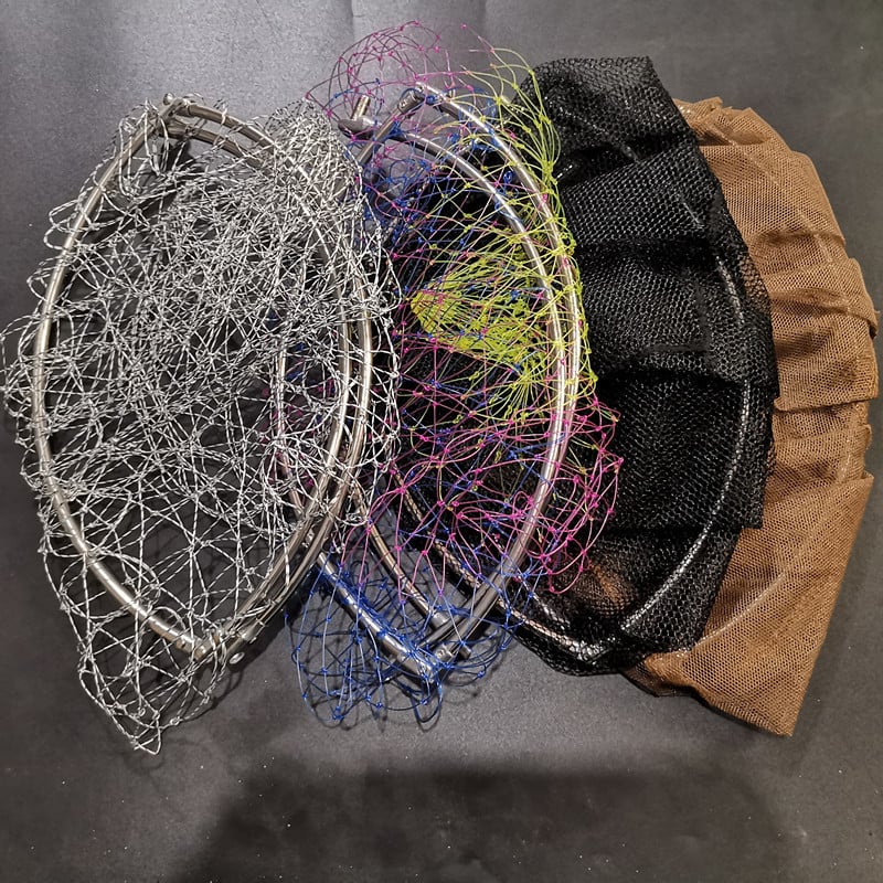 Cap de plasă din oțel inoxidabil 40/50, plasă colorată cu ochi mari pentru accesorii de pescuit
